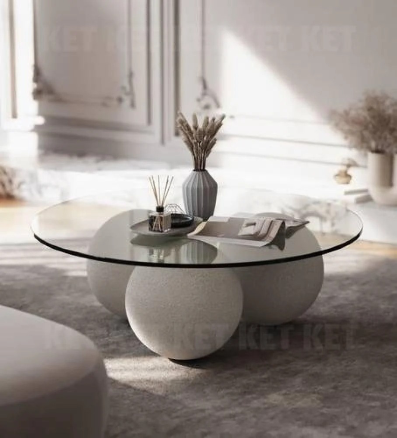 Glass table with balls 2-1A